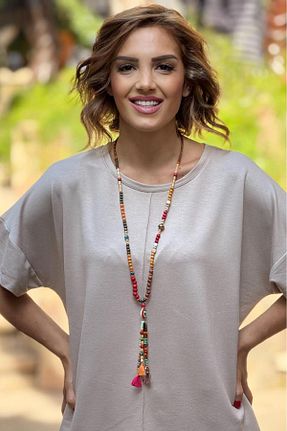 گردنبند جواهر قرمز زنانه Nevin Kaya Moda - کد 924371915
