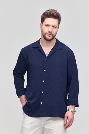 پیراهن سرمه ای مردانه گشاد Gray Clothing - کد 859401833