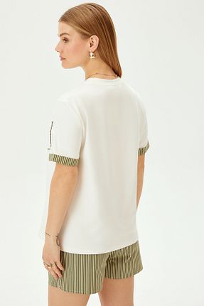 تیشرت رنگی زنانه اورسایز Allyco - کد 923480836