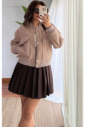 کت صورتی زنانه اورسایز Daves - کد 886120181