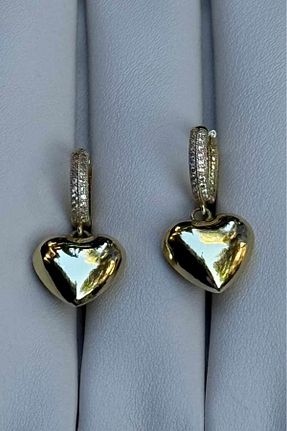 گوشواره جواهر طلائی زیرکن Nevin Kaya Moda - کد 924809363