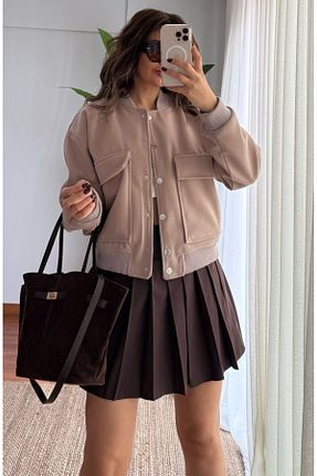 کت صورتی زنانه اورسایز Daves - کد 886120181