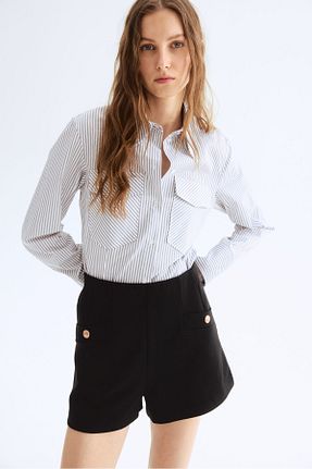 شلوارک و برمودا مشکی زنانه اسلیم H&M - کد 924396235