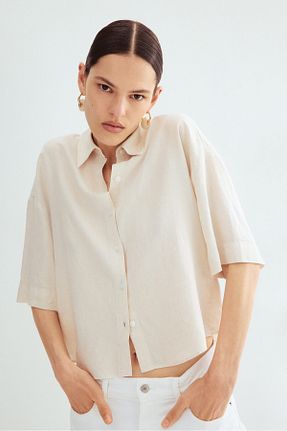 پیراهن بژ زنانه رگولار H&M - کد 925039313