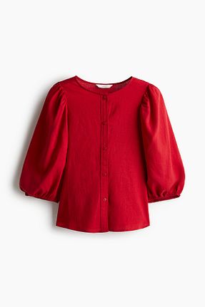 بلوز قرمز زنانه ساده H&M - کد 924395702