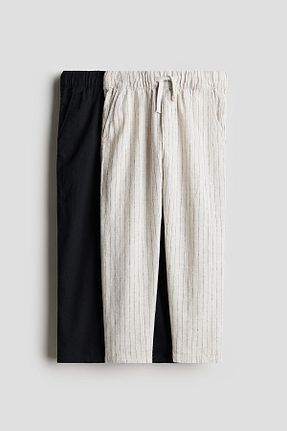 شلوار رنگی بچه گانه کتان H&M - کد 925039171