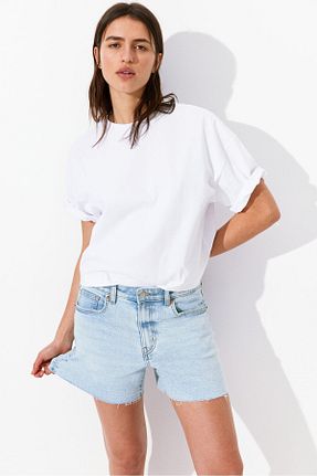 شلوارک و برمودا آبی زنانه فاق بلند H&M - کد 924395365