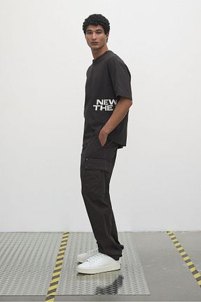شلوار طوسی مردانه پنبه ای H&M - کد 924395835
