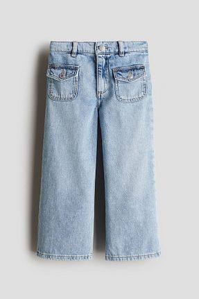 شلوار جین آبی بچه گانه پاچه گشاد H&M - کد 925039306