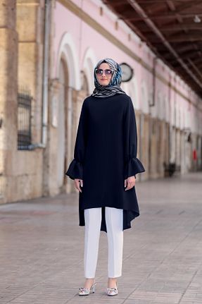 ست بالاتنه و پائین تنه حجاب سرمه ای زنانه رگولار Modaviki - کد 924390622