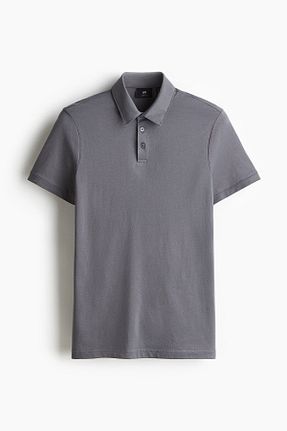 پولوشرت طوسی مردانه پنبه ای H&M - کد 924396751