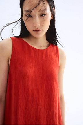 لباس قرمز زنانه بافتنی H&M - کد 924395965