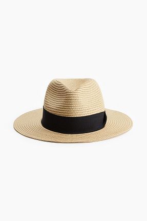 کلاه بژ زنانه حصیر H&M - کد 924396600