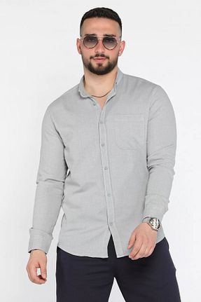 پیراهن طوسی مردانه رگولار MİSHAR İTALİA - کد 924395095