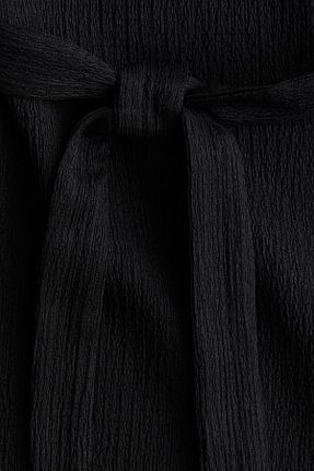 سرهمی مشکی زنانه آستین ژولیده/ چروک H&M - کد 924396795