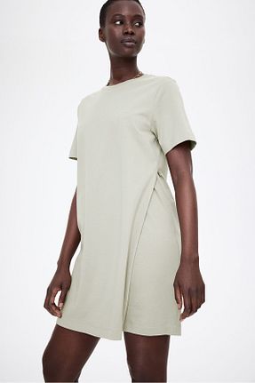 لباس بارداری خاکی زنانه پنبه ای H&M - کد 924395635