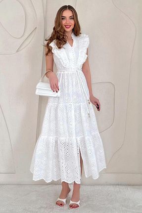 لباس سفید زنانه بافتنی Elbee Fashion Woman - کد 828968963