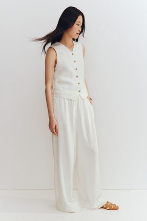 شلوار زنانه مخلوط کتان H&M - کد 924397315