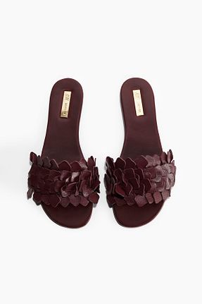 صندل زرشکی زنانه پاشنه تخت H&M - کد 925039882