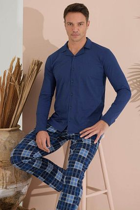 ست لباس راحتی رنگی مردانه %100 پنبه Pijamaevi - کد 924394321