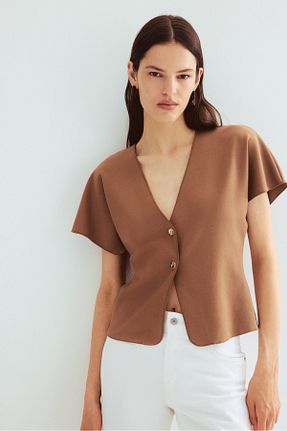 رویه بژ زنانه یقه هفت H&M - کد 924395812