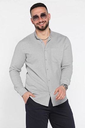 پیراهن طوسی مردانه رگولار MİSHAR İTALİA - کد 924395095