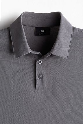 پولوشرت طوسی مردانه پنبه ای H&M - کد 924396751