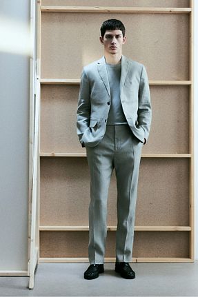 شلوار سبز مردانه کتان H&M - کد 924396407