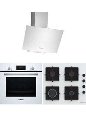 ست هود و اجاق گاز سفید گارانتی نمایندگی رسمی Bosch - کد 925040341