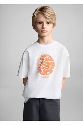 تیشرت سفید بچه گانه رگولار MANGO Kids - کد 901132748