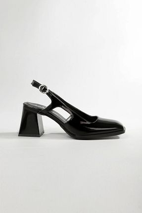 کفش پاشنه بلند کلاسیک مشکی زنانه چرم لاکی Lio Shoes - کد 924435439