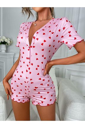ست لباس راحتی صورتی زنانه ساده MH Moony Homewears - کد 924446413