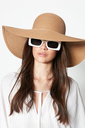 کلاه قهوه ای زنانه حصیر C&CITY - کد 685705304