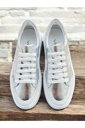 کفش اسنیکر متالیک زنانه چرم اصل Vrs Shoes - کد 924462390