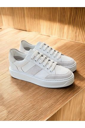 کفش اسنیکر سفید زنانه چرم اصل Vrs Shoes - کد 924463129