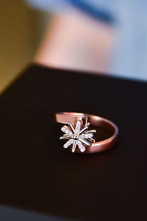 انگشتر نقره صورتی زنانه زیرکن Papatya Silver - کد 303506876