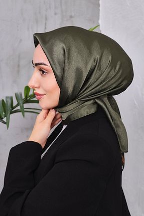روسری خاکی ساتن Golden Rose - کد 924487840
