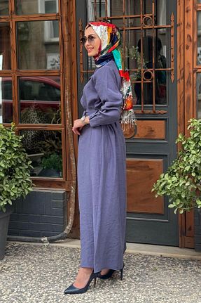لباس حجاب بنفش زنانه رگولار Nurcan Çetin - کد 925069181