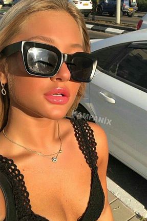 عینک آفتابی مشکی زنانه 50 KAMPANİX - کد 924492401