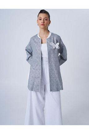 کت حجاب طوسی زنانه رگولار Kayra - کد 924503090
