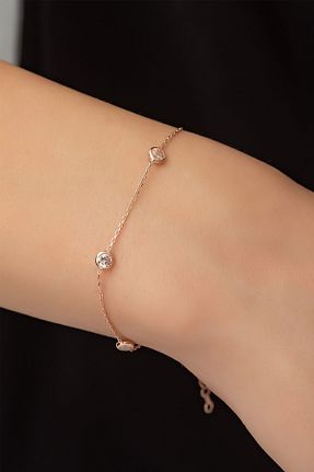دستبند نقره طلائی زنانه 925 عیار Papatya Silver - کد 32120913