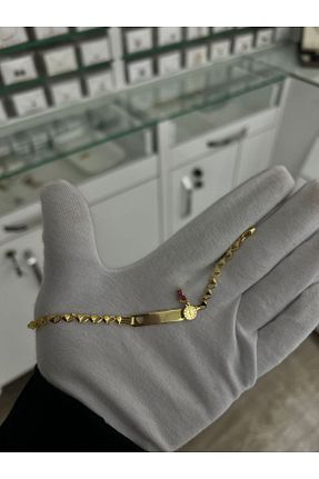 دستبند نقره طلائی بچه گانه 925 عیار Papatya Silver - کد 204567570