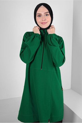 تونیک حجاب سبز زنانه مخلوط پلی استر Alvina - کد 790165642