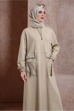 لباس حجاب بژ زنانه رگولار Alvina - کد 824816872
