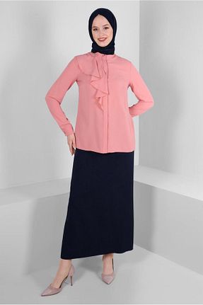 دامن حجاب سرمه ای زنانه رگولار Alvina - کد 804943737