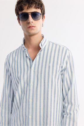 پیراهن آبی مردانه رگولار Avva - کد 924504297