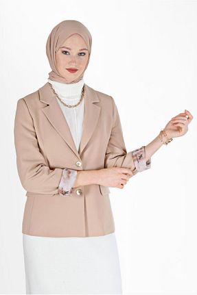 کت حجاب بژ زنانه رگولار Alvina - کد 804413259