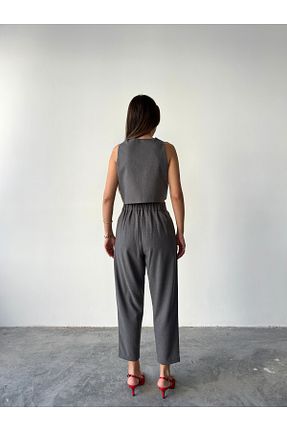 ست بالاتنه و پائین تنه طوسی زنانه بافتنی Somut istanbul - کد 924507341