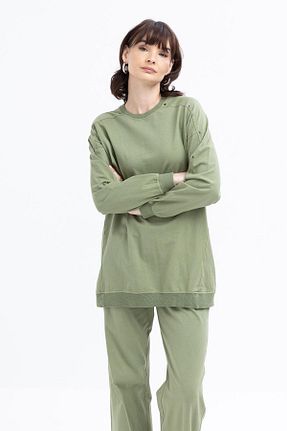 ست بالاتنه و پائین تنه حجاب خاکی زنانه Relaxed ALLDAY - کد 924509186