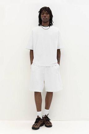 شلوارک و برمودا سفید مردانه پنبه ای Pull & Bear - کد 924518984